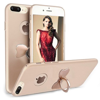 Husa telefon Iphone 8 Plus ofera protectie 3in1 Ultrasubtire Silk Gold Bow Ring Husa telefon Iphone 8 Plus ofera protectie 3in1 Ultrasubtire Silk Gold Bow Ring