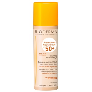 Crema pentru fata Bioderma Nude Touch, protectie solara invizibila, nuanta deschisa, SPF 50+, 40 ml Crema pentru fata Bioderma Nude Touch, protectie solara invizibila, nuanta deschisa, SPF 50+, 40 ml