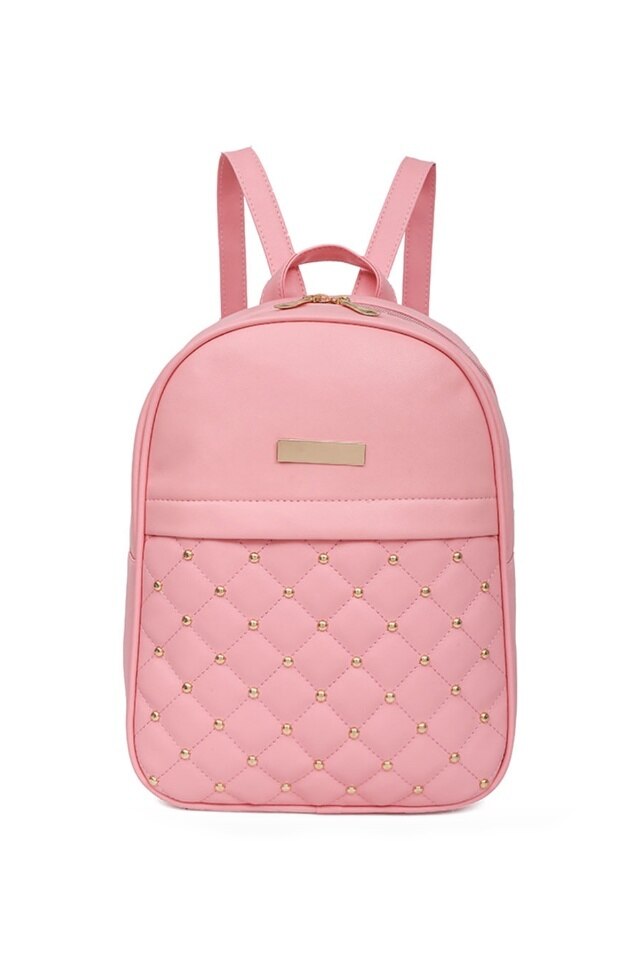 Rucsac de dama Venti, Janette roz din piele ecologica si tinte aplicate