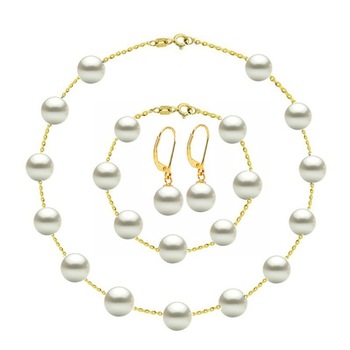 Set Office Aur de 14 k si Perle Naturale Premium de 8 mm Set Office Aur de 14 k si Perle Naturale Premium de 8 mm