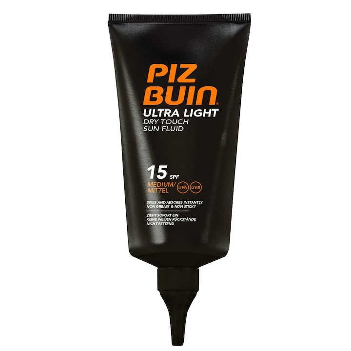 Слънцезащитен лосион Piz Buin Ultra Light Dry Touch, SPF 15, 150 мл
