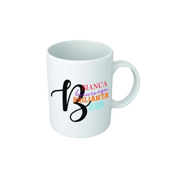 Cana personalizata cu initiala 'B', text colorat Cana personalizata cu initiala 'B', text colorat