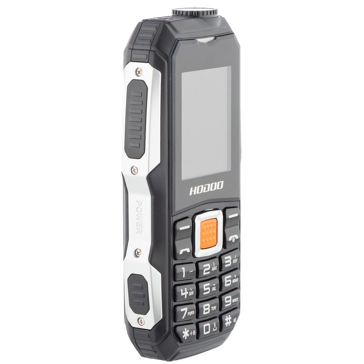 Telefon militar F8, Dual SIM, 3800 mAh, FM radio, Bluetooth, Lanterna, Negru-Gri