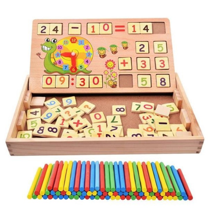 Tabla multifunctionala cu operatiuni matematice, bete si ceas, montessori, varianta mare, 35 cm, Picodino®