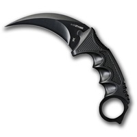 Cutit ,lama Tip Counter Strike , CS GO Karambit Negru , cu Snur si Teaca AMRY C100