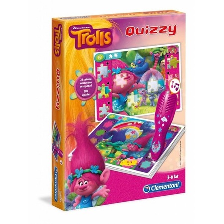 Clementoni Puzzle Géant Interactif Trolls – 24 Dalles – Tapis De Sol 70x100 Cm – Stylo Électronique – Apprendre Formes, Couleurs, Chiffres – Dès 3 Ans