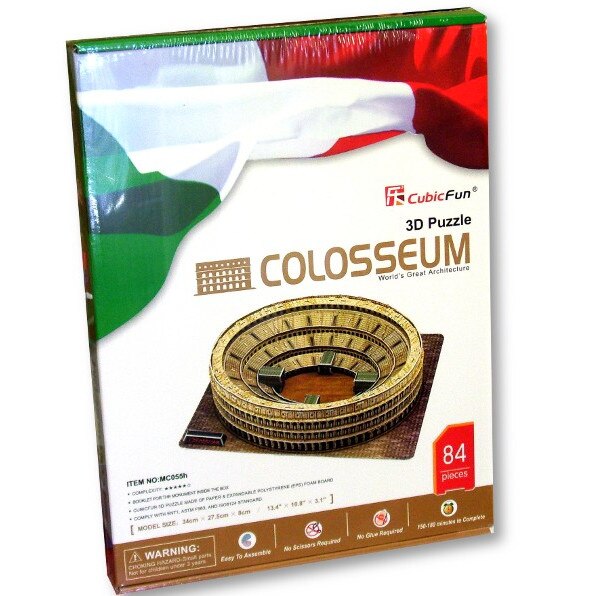 Puzzle 3D CubicFun, Colosseum, 84 de piese, 3 ani+