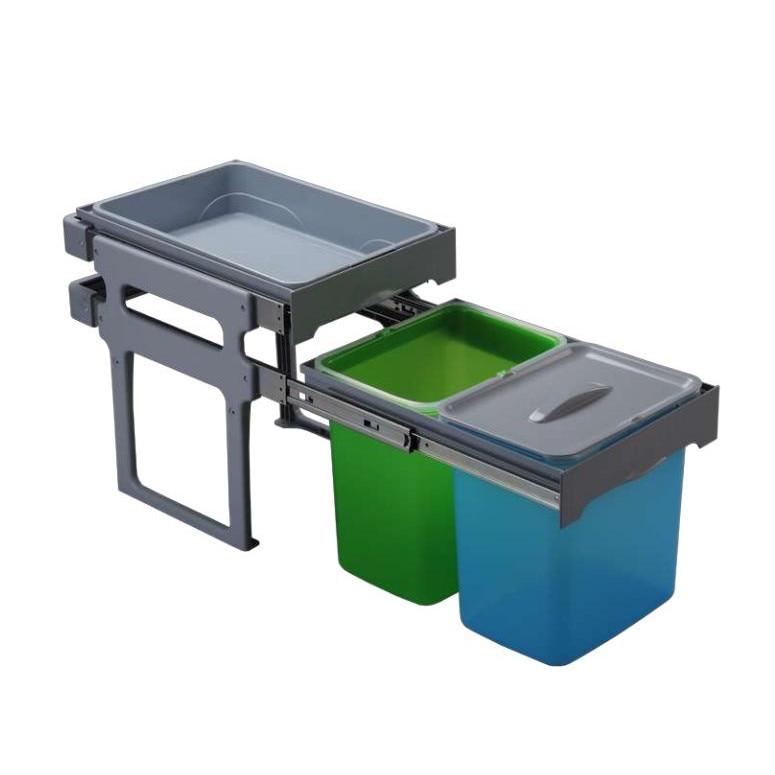 Cos de gunoi Tank 40, 32 lt, doua cosuri x 16 lt, tava multifunctionala