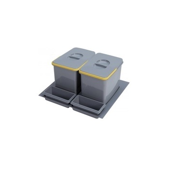 Cos de gunoi Practiko 600 pentru sertar de 60 cm, 30 lt, H 300 mm, 2 cosuri x 15 lt Cos de gunoi Practiko 600 pentru sertar de 60 cm, 30 lt, H 300 mm, 2 cosuri x 15 lt