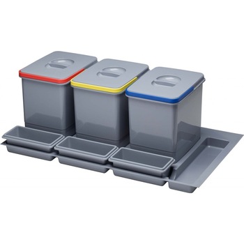 Cos de gunoi Practiko 900 pentru sertar de 90 cm, 45 lt, H 300 mm, 3 cosuri x 15 lt Cos de gunoi Practiko 900 pentru sertar de 90 cm, 45 lt, H 300 mm, 3 cosuri x 15 lt