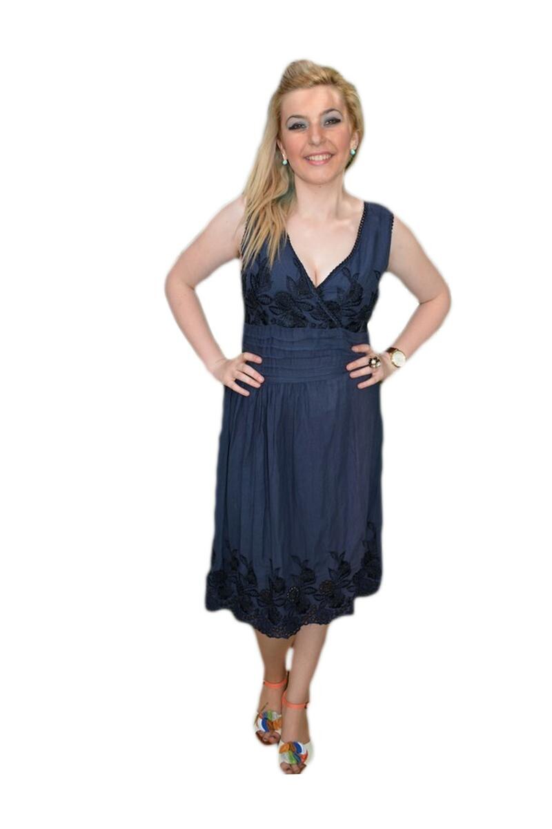 Rochii feminine, de diverse culori din in,D&j Exclusive,, Albastru marin