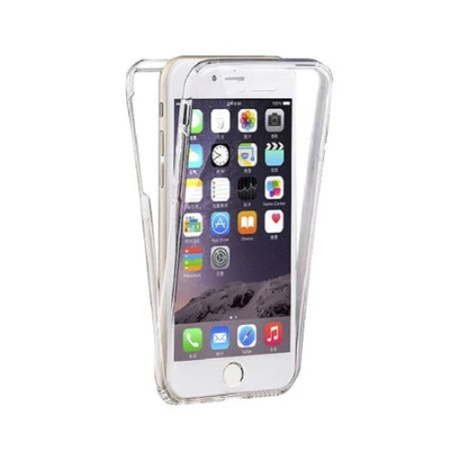 Husa protectie IMPORTGSM pentru Apple iPhone 7/8, Silicon, Protectie Fata/Spate-360Grade, Ultra Slim, Transparenta