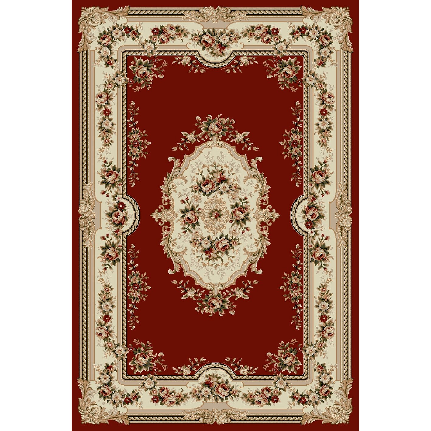 Covor Clasic, Lotos 575, Rosu, 80x150 cm, 1800 gr/mp