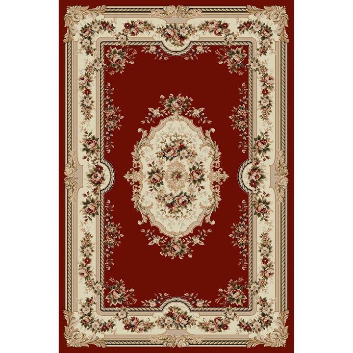 Delta Carpet Lotos 575 klasszikus szőnyeg, 80x150 cm, 1800 gr / m2, piros