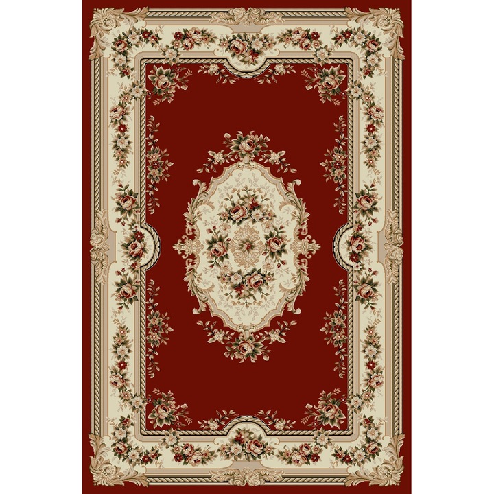 Delta Carpet Lotos 575 klasszikus szőnyeg, 80x150 cm, 1800 gr / m2, piros