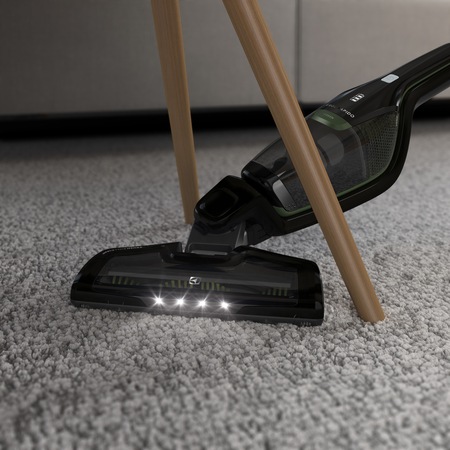 Aspirator vertical Electrolux EER7GREEN, 18 V, 0,5 l, LED, Tehnologie BrushRollClean, Negru