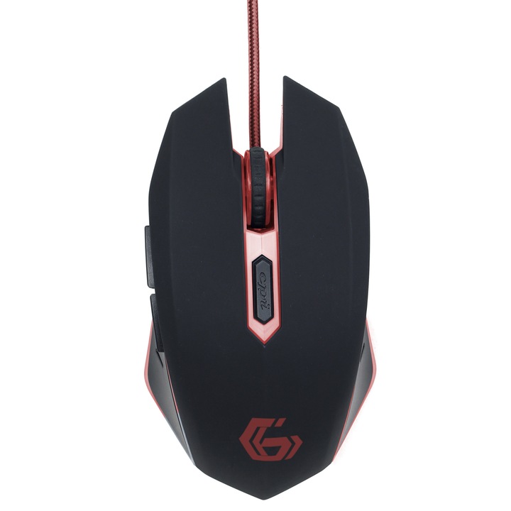 Gembird MUSG-001-R gaming egér, optikai, USB, 2400 dpi, Piros