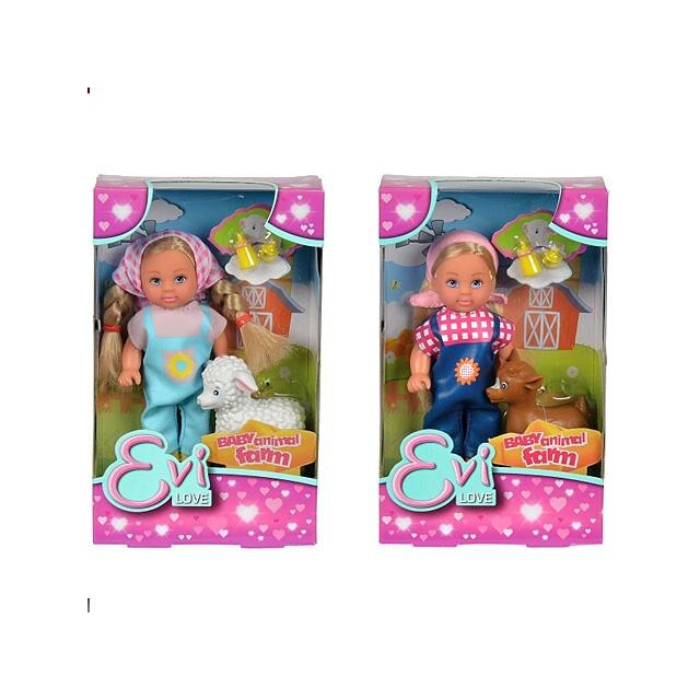 Set Papusa Simba Toys Steffi Love Evi Baby animal Farm 12cm