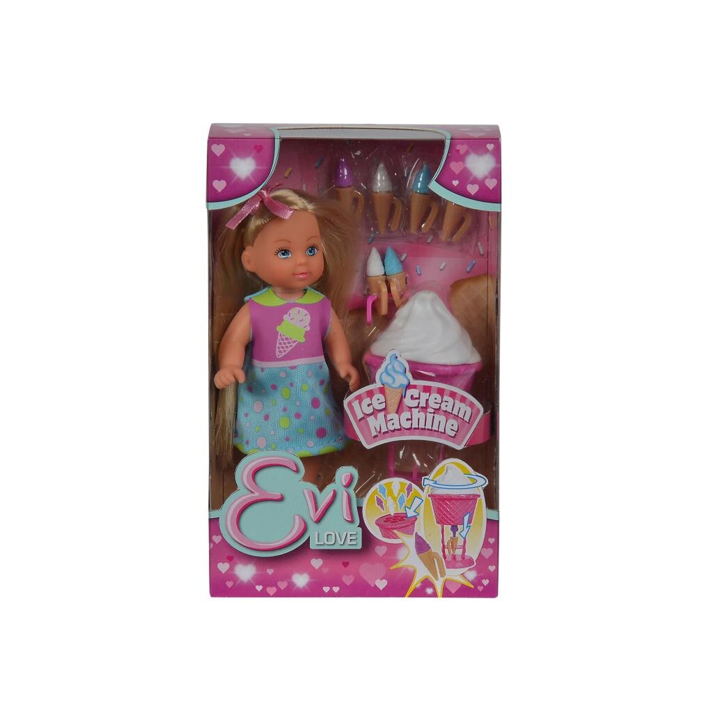 Papusa Simba Toys Steffi Love: Evi cu masina de inghetata 12cm