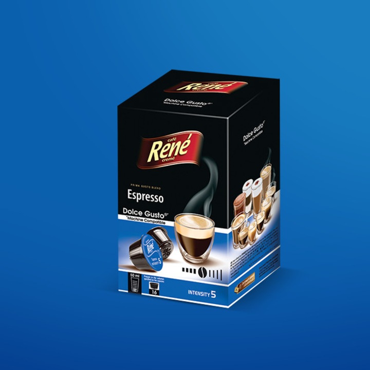 Café René Espresso - Dolce Gusto kompatibilis kávékapszula 16 db