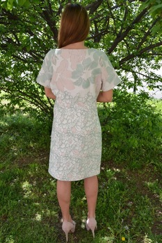 Rochie de birou cu croi clasic , D&J Exclusive, Roz somon Rochie de birou cu croi clasic , D&J Exclusive, Roz somon