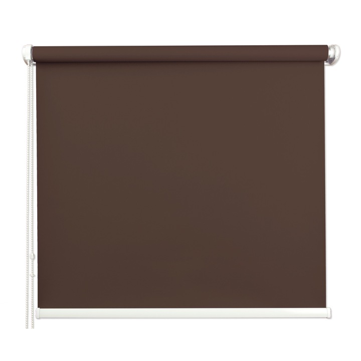 Rulou textil Melisa 11016, culoare maro inchis, Bendaluci, 100 cm x 150 cm. fara gaurirea tamplariei, Roleta Textila, Roleta Textila