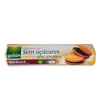 biscuiti sandwich diabetici cu crema de ciocolata amara fara zahar gullon 250g imagen 5_0_
0