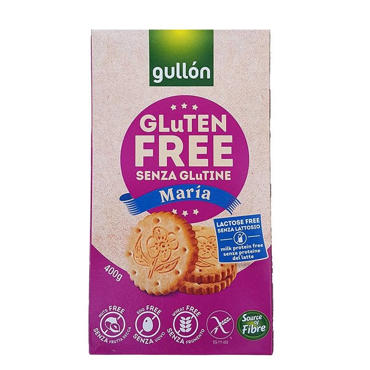 Biscuiti fara gluten, lapte, lactoza Maria, GULLON, 400g