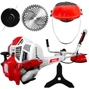 Pachet motocoasa Profesionala ROTAKT MTK 3603T in 4 TIMPI, 1.1 CP, benzina, Ham tip rucsac, disc fierastrau, disc stea, cap cu fir + Cadou Viziera Pachet motocoasa Profesionala ROTAKT MTK 3603T in 4 TIMPI, 1.1 CP, benzina, Ham tip rucsac, disc fierastrau, disc stea, cap cu fir + Cadou Viziera