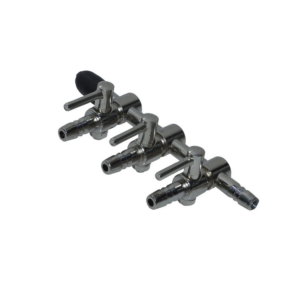 Distribuitor aer metalic cu 3 robineti pentru acvariu