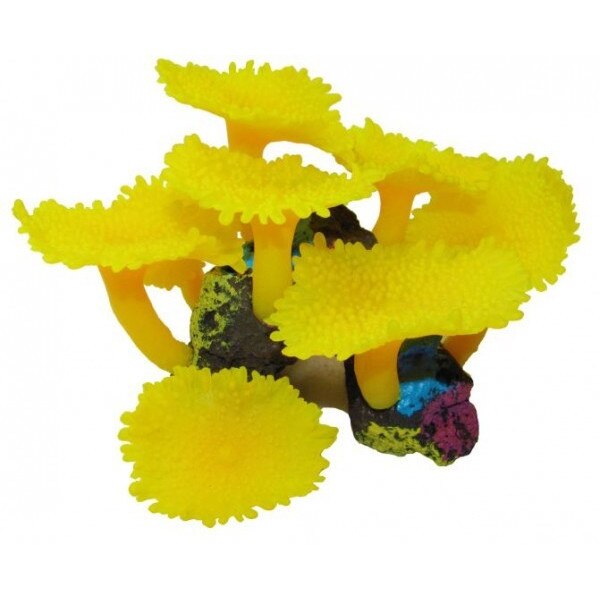 Decor acvariu recif galben