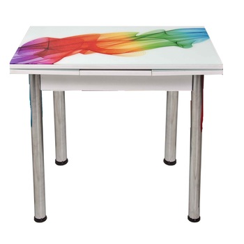 Masa extensibila blat sticla Sal Desen 90x60 Masa extensibila blat sticla Sal Desen 90x60