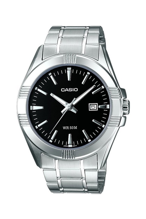 Casio, Аналогов часовник с метална верижка, Сребрист