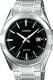 Casio, Аналогов часовник с метална верижка, Сребрист