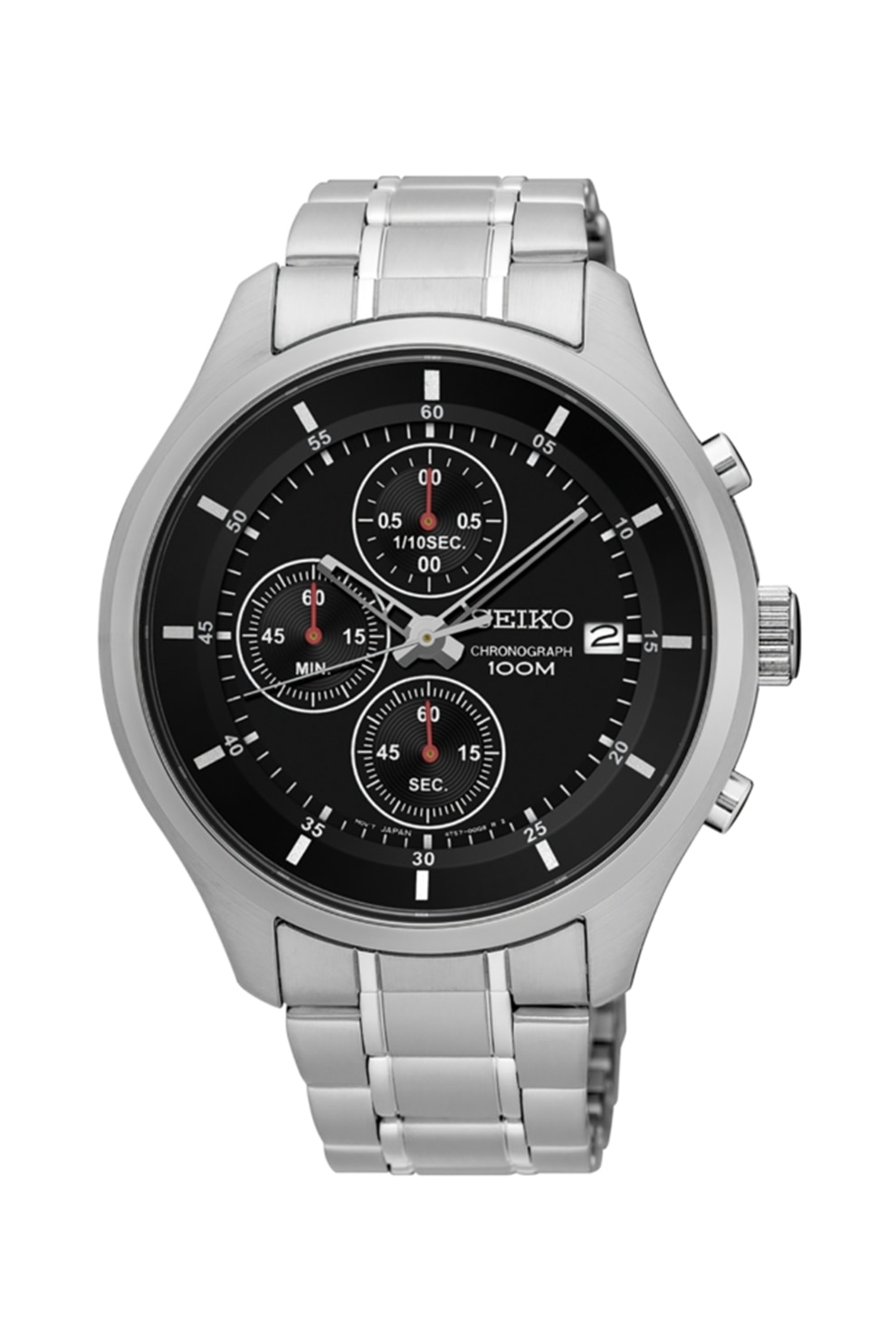 Seiko, Ceas cronograf cu bratara metalica, Argintiu