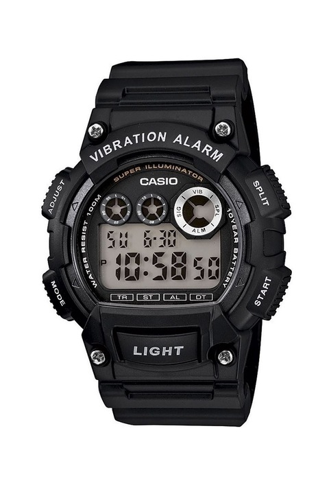 Casio, Дигитален часовник с подсветка, Черен