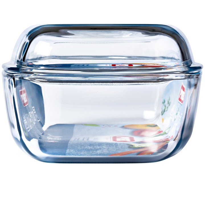Téglalap alakú edény fedővel, hőálló üvegből, "Slow Cook", 4,4L + 2,3L - Pyrex