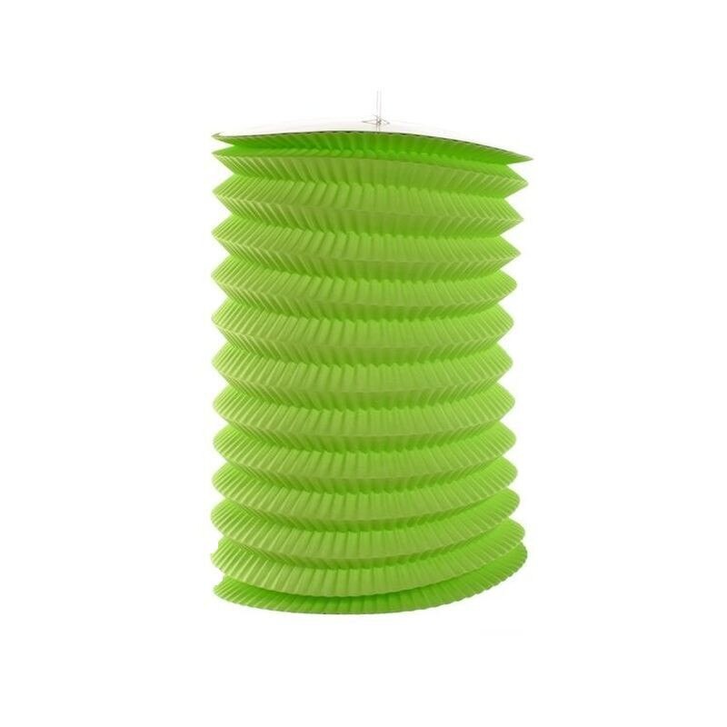 Lampioane suspendate Feng Shui, 16x28 cm, forma acordeon, verde