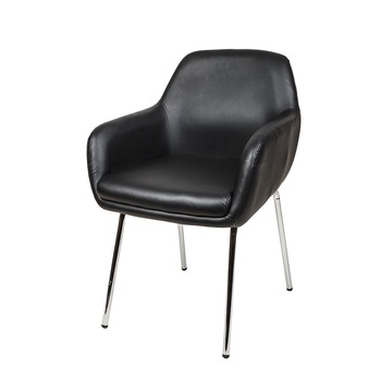 Scaun dining cu brate, Negru Scaun dining cu brate, Negru