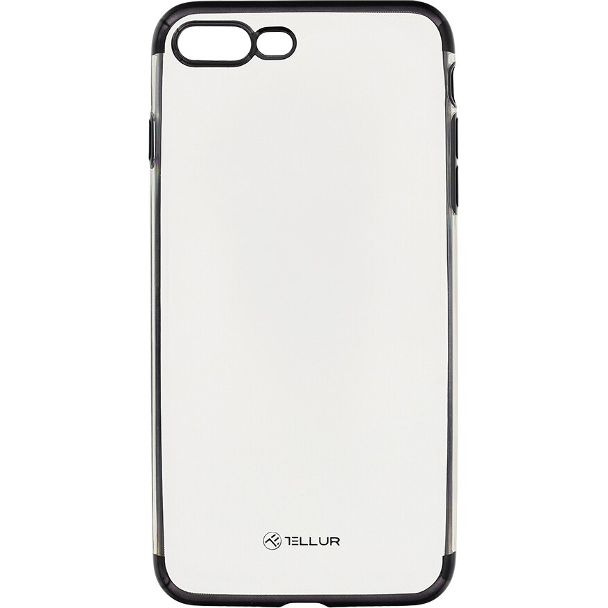 Husa de protectie Tellur Silicon Electroplated pentru Apple iPhone 8 Plus, Negru