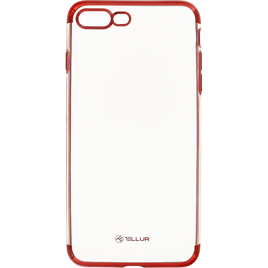 Husa de protectie Tellur Silicon Electroplated pentru Apple iPhone 8 Plus, Rosu