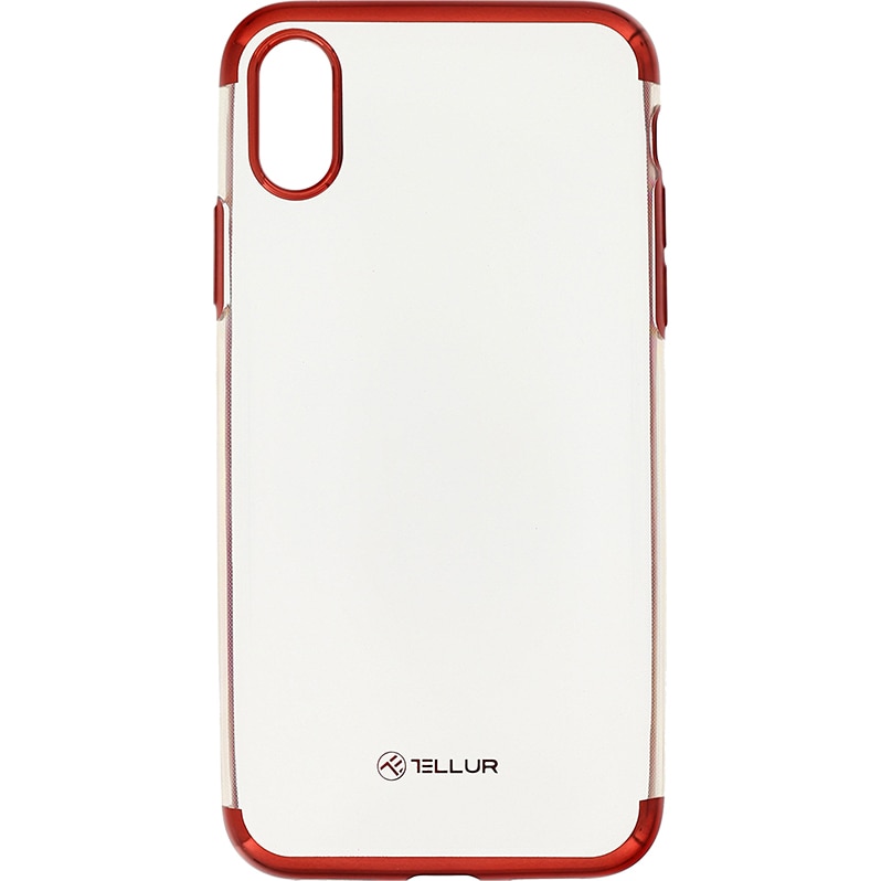 Husa de protectie Tellur Silicon Electroplated pentru Apple iPhone X, iPhone Xs, Rosu