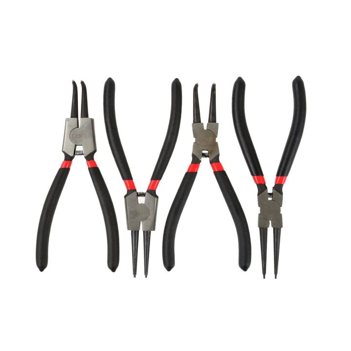 Комплект от 4 клещи с предпазители Geko G01661, 180 mm / 7 "
