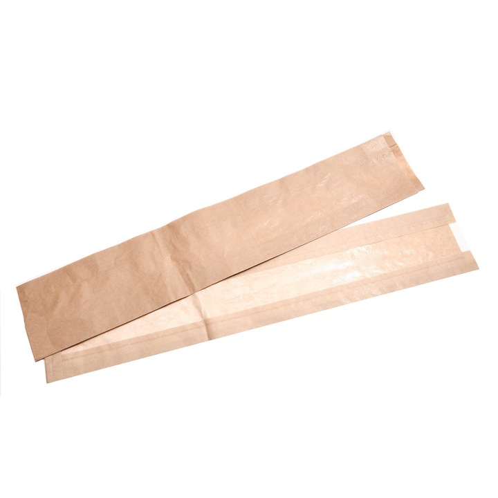 Set 1000 Pungi Hartie cu Fereastra BOPP, 12x5x60 cm