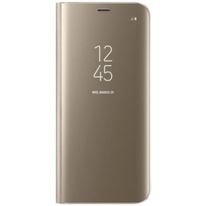 Кейс за Samsung Galaxy J4 Plus clear view златен
