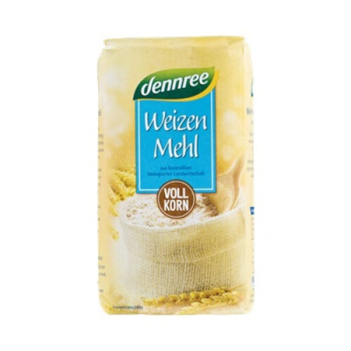 Faina de grau integrala bio, 1kg, Dennree