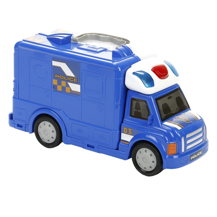 Set masinuta Mappy, Micul Politist, cu 7 accesorii, lumini si sunete