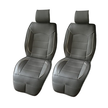 Set 1+1 huse scaune auto Flexzon Premium Lux, Gri