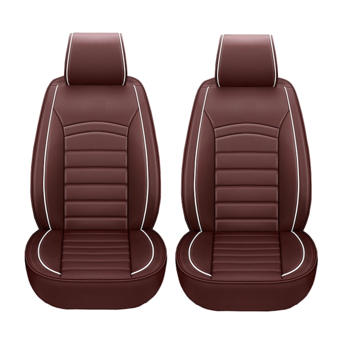 Set 1+1 huse scaune auto Flexzon Premium Lux, Maro