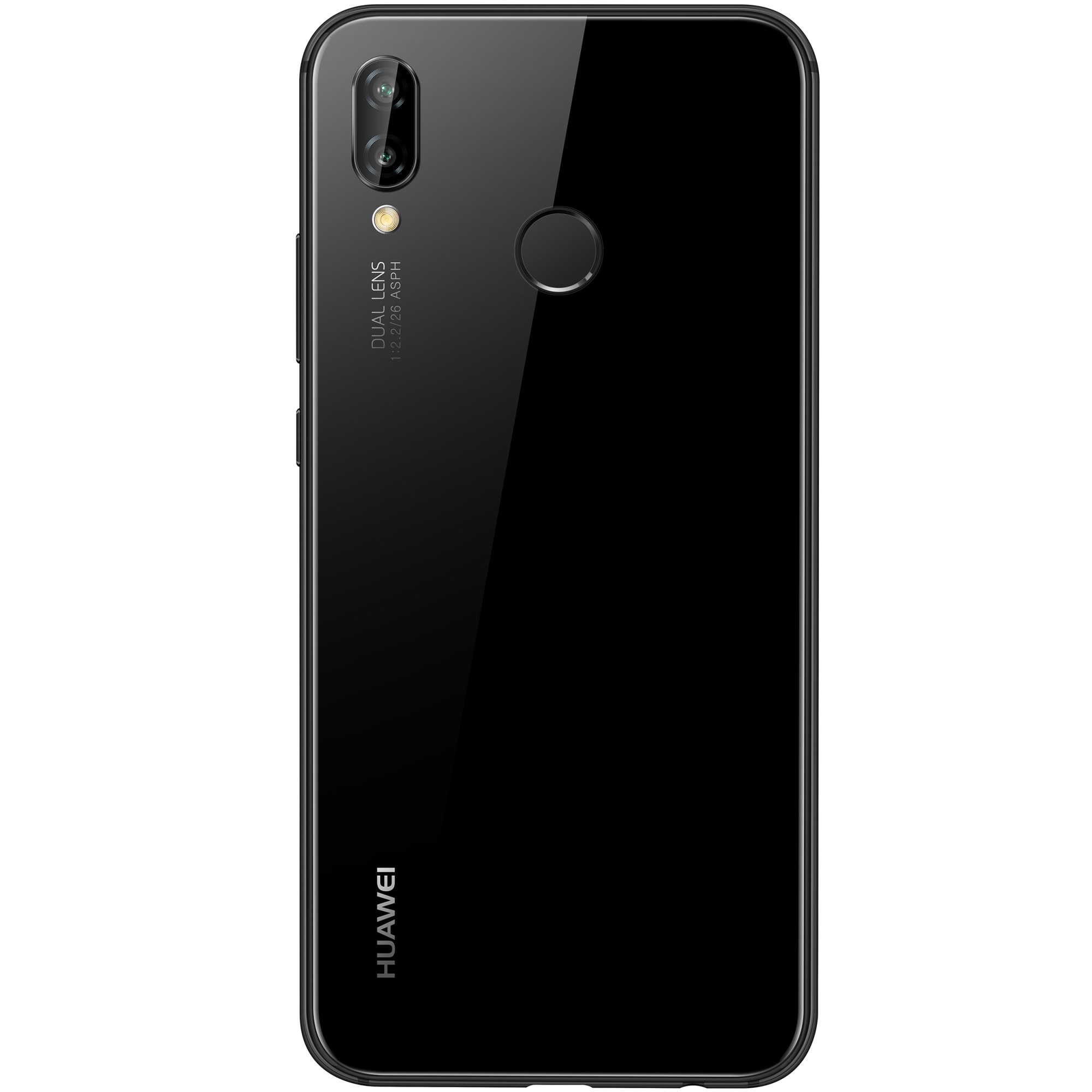 Смартфон Huawei P20 Lite Dual SIM 64GB 4G Midnight Black + Калъф Soft Clear Case eMAG.bg